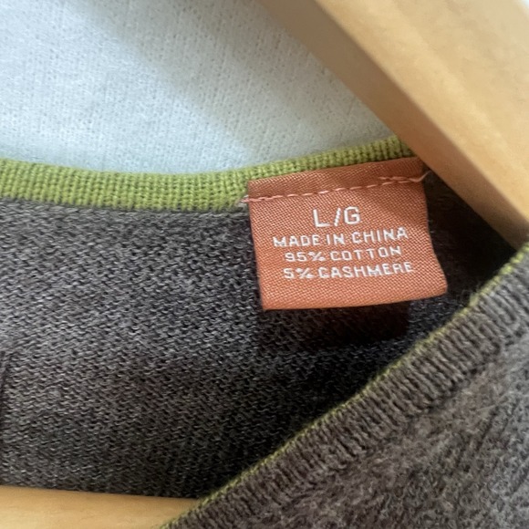 Tommy Bahama Sample Tag Dark Gray Brown Pullover Sweater Sz Large‎ Long Sleeve - Picture 7 of 13